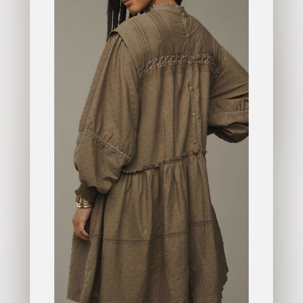 Anthropology Pilcro Khaki Long Sleeve Dress - Picture 2 of 14